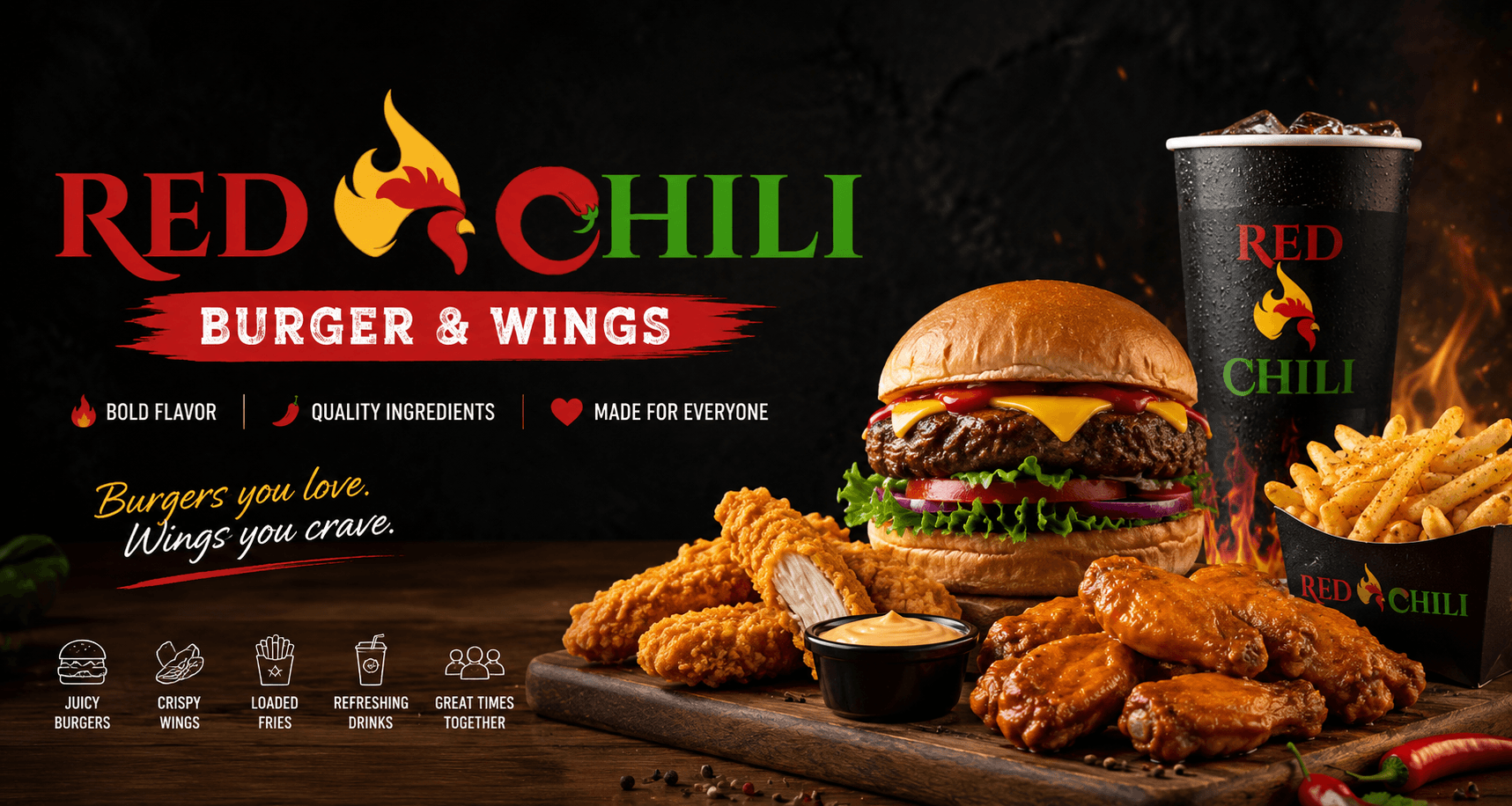 Affordable Family Meals at Redchili Burger and Wings